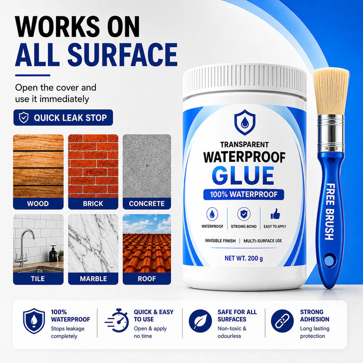 Transparent Waterproof Glue + Free Brush! 🔥 (Buy 1 Get 1 FREE) 🔥